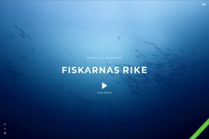 Webbutveckling för SVT. Naturdokumentären Fiskarnas Rike